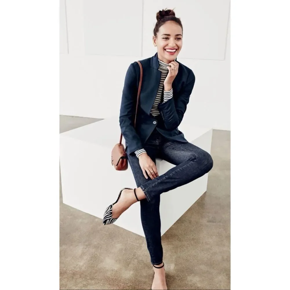 J.Crew Mini Rider bag in Italian leather in Black